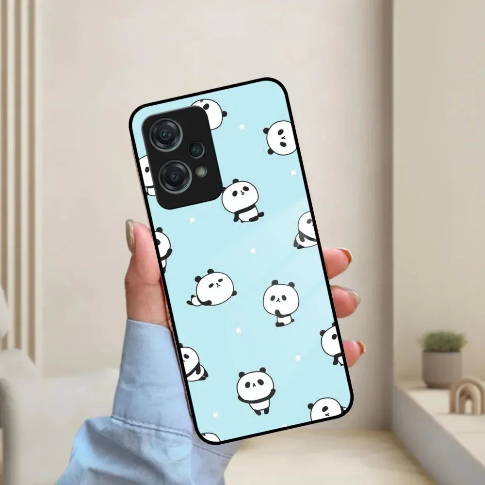 Cute Panda Blue Glass Case Cover For Oneplus - ShopOnCliQ