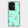 Cute Panda Blue Glass Case Cover For Oneplus Nord Ce 3 5G