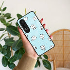 Cute Panda Blue Glass Case Cover For Oneplus - ShopOnCliQ
