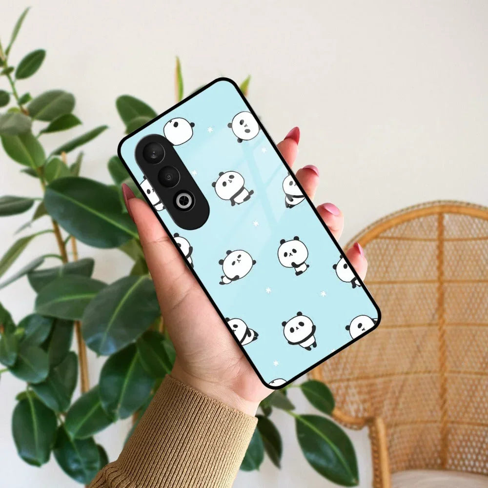 Cute Panda Blue Glass Case Cover For Oneplus - ShopOnCliQ