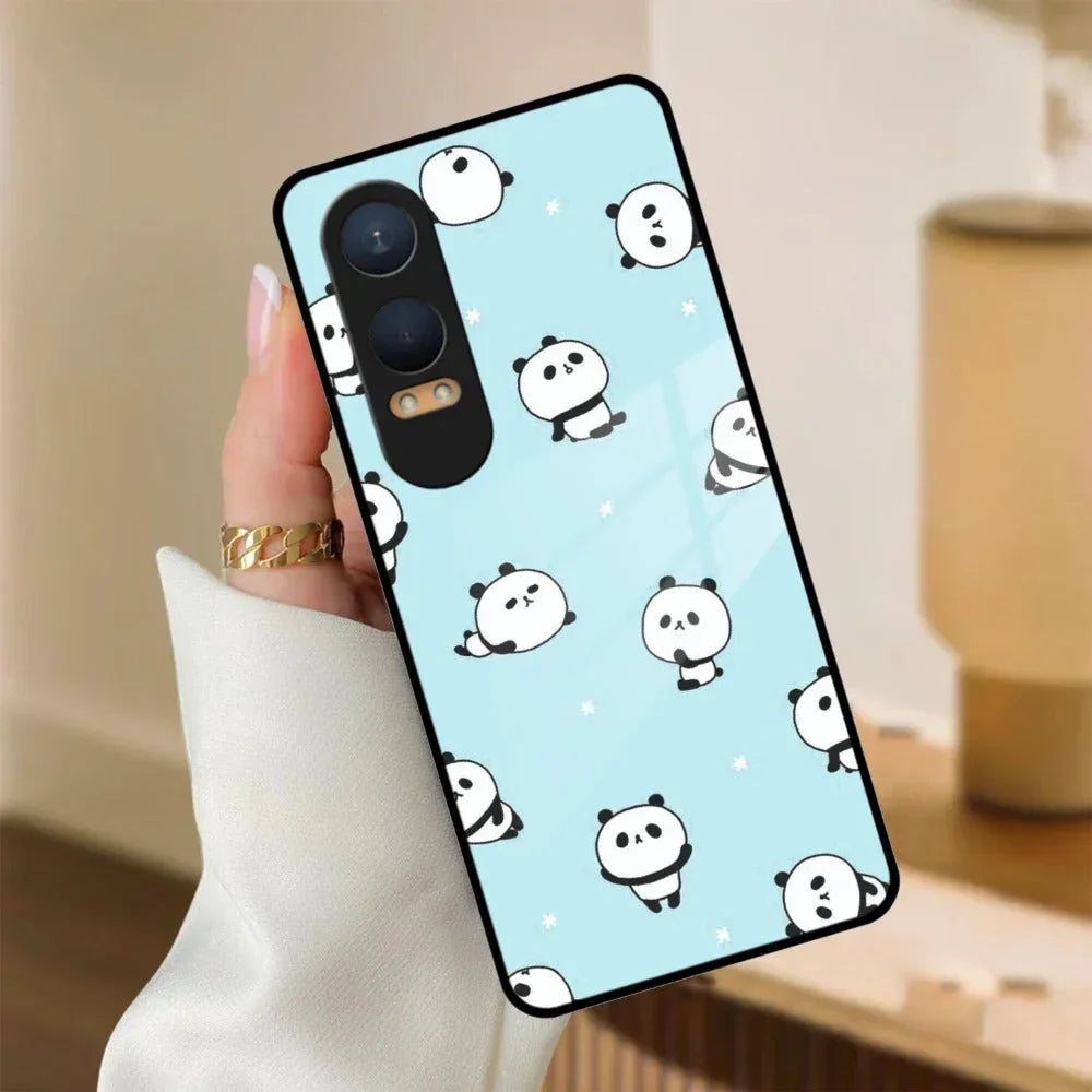 Cute Panda Blue Glass Case Cover For Oneplus - ShopOnCliQ