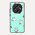 Cute Panda Blue Glass Case Cover For Oppo F31 Pro 5G