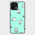 Cute Panda Blue Glass Case Cover For Oppo K13 5G