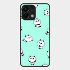 Cute Panda Blue Glass Case Cover For Oppo K13 5G