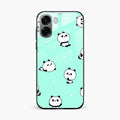 Cute Panda Blue Glass Case Cover For Oppo K14x 5G