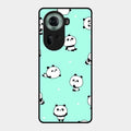 Cute Panda Blue Glass Case Cover For Oppo Reno 11 5G
