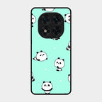 Cute Panda Blue Glass Case Cover For Poco X7 5G