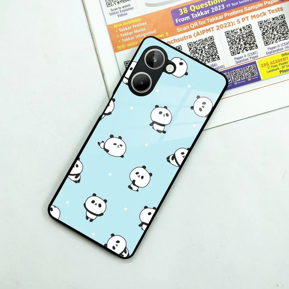 Cute Panda Blue Glass Case Cover For Realme/Narzo - ShopOnCliQ