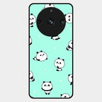 Cute Panda Blue Glass Case Cover For Realme 11 Pro Plus 5G