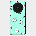 Cute Panda Blue Glass Case Cover For Realme 11 Pro Plus 5G