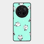 Cute Panda Blue Glass Case Cover For Realme 12 Pro 5G