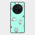Cute Panda Blue Glass Case Cover For Realme 12 Pro Plus 5G