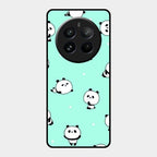 Cute Panda Blue Glass Case Cover For Realme 12 Pro Plus 5G