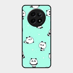 Cute Panda Blue Glass Case Cover For Realme 12X 5G