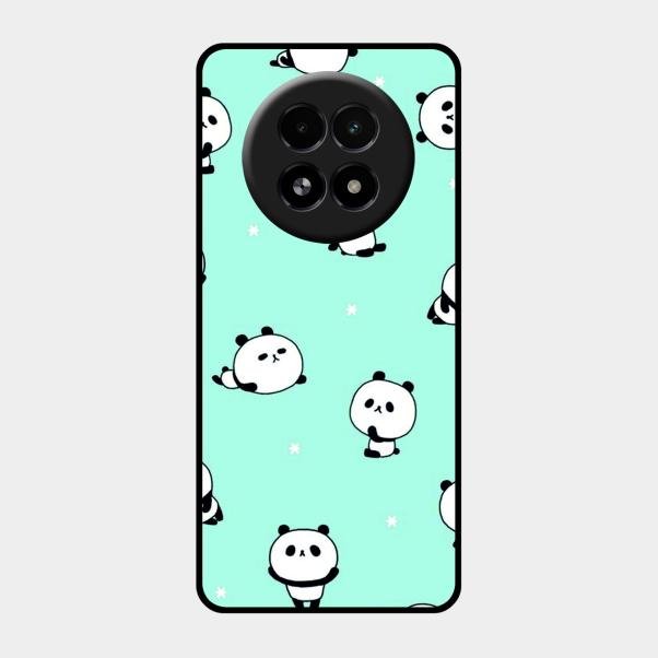 Cute Panda Blue Glass Case Cover For Realme 13 5G