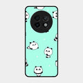 Cute Panda Blue Glass Case Cover For Realme 13 Plus 5G