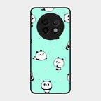 Cute Panda Blue Glass Case Cover For Realme 13 Plus 5G