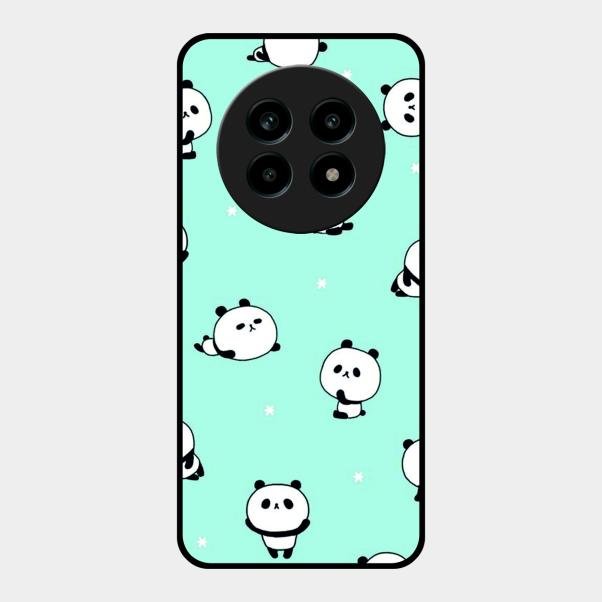 Cute Panda Blue Glass Case Cover For Realme 13 Pro 5G