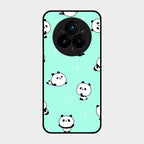 Cute Panda Blue Glass Case Cover For Realme 14 Pro 5G