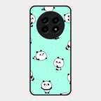 Cute Panda Blue Glass Case Cover For Realme 14 Pro Lite 5G