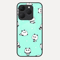 Cute Panda Blue Glass Case Cover For Realme 15T 5G