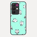 Cute Panda Blue Glass Case Cover For Realme 15X 5G