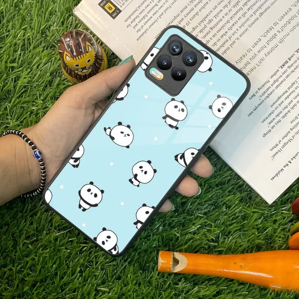 Cute Panda Blue Glass Case Cover For Realme/Narzo - ShopOnCliQ