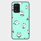 Cute Panda Blue Glass Case Cover For Realme 8 5G