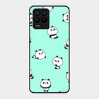 Cute Panda Blue Glass Case Cover For Realme 8 Pro
