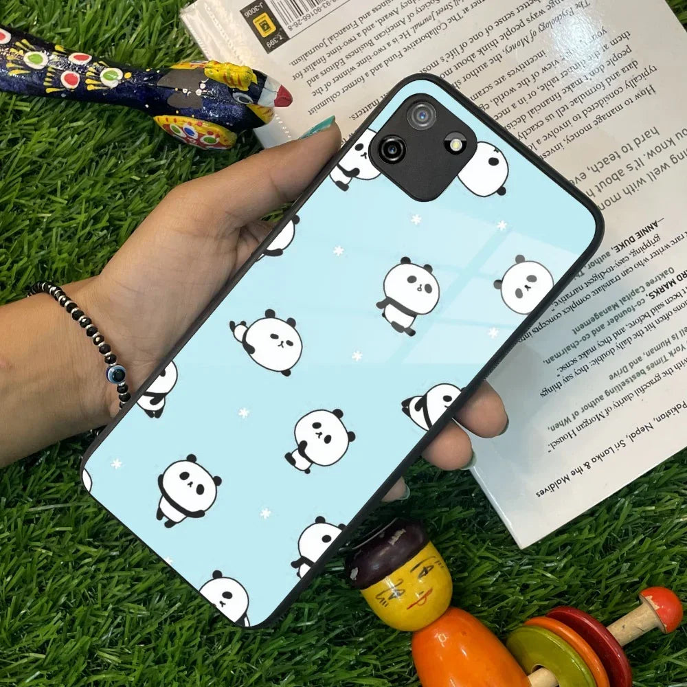 Cute Panda Blue Glass Case Cover For Realme/Narzo - ShopOnCliQ