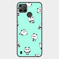Cute Panda Blue Glass Case Cover For Realme C21Y