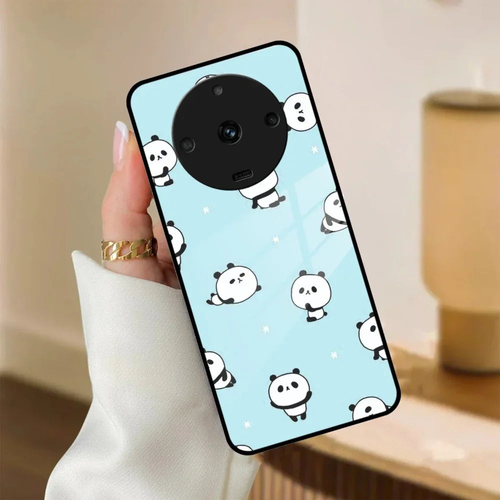 Cute Panda Blue Glass Case Cover For Realme/Narzo - ShopOnCliQ