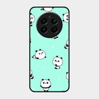 Cute Panda Blue Glass Case Cover For Realme Narzo 70 Pro 5G