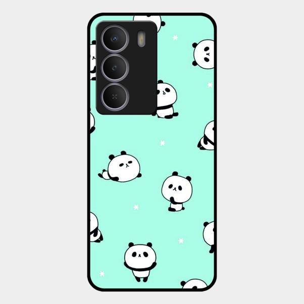 Cute Panda Blue Glass Case Cover For Realme P3 Lite 5G