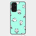 Cute Panda Blue Glass Case Cover For Redmi Note 11