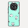 Cute Panda Blue Glass Case Cover For Redmi Note 15 5G