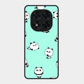 Cute Panda Blue Glass Case Cover For Redmi Note 15 Pro 5G