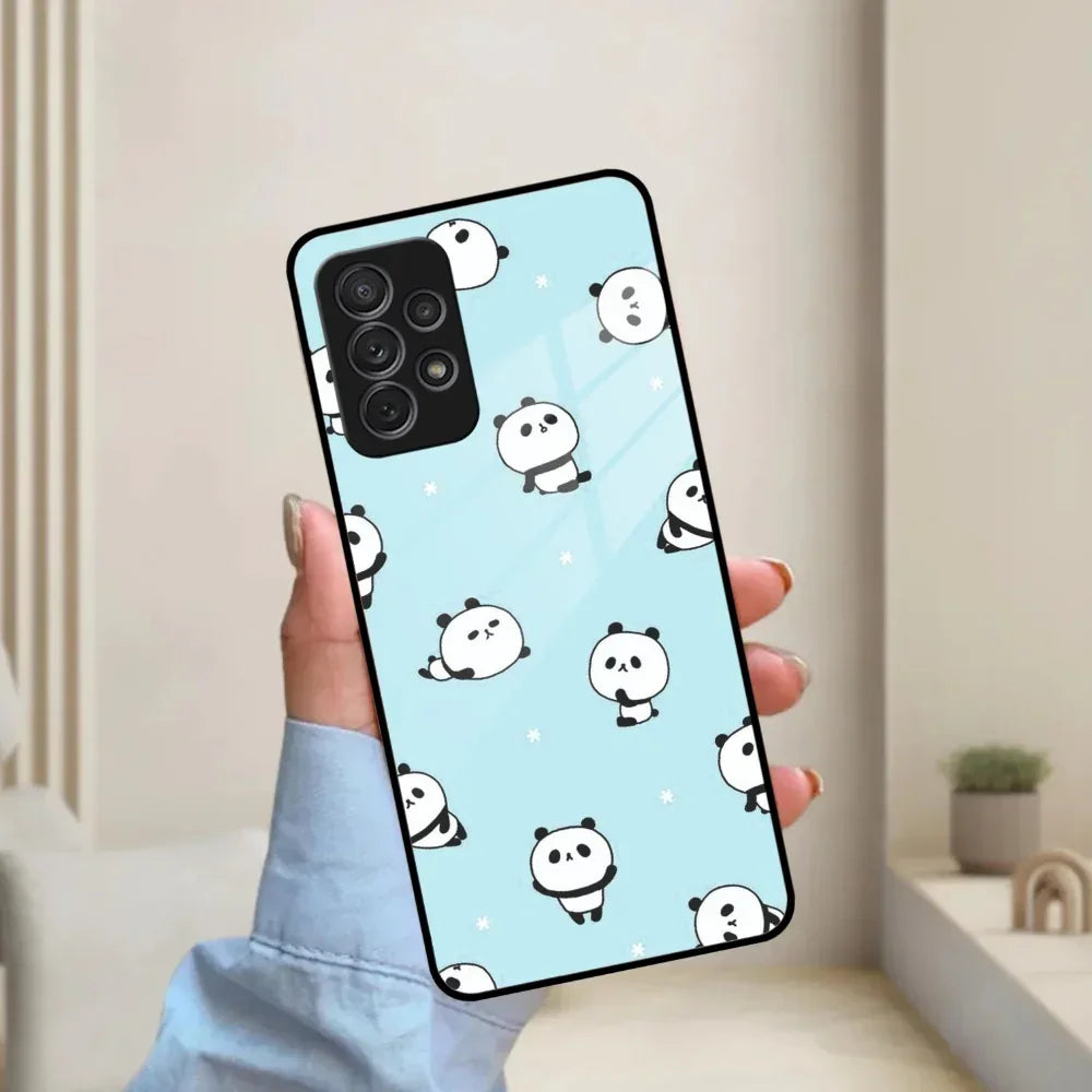 Cute Panda Blue Glass Case Cover For Samsung - ShopOnCliQ