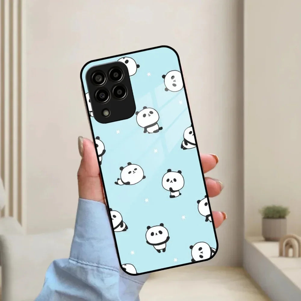 Cute Panda Blue Glass Case Cover For Samsung - ShopOnCliQ