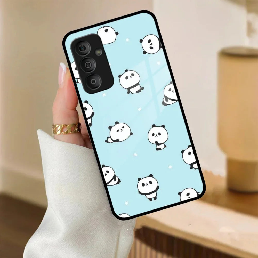 Cute Panda Blue Glass Case Cover For Samsung - ShopOnCliQ