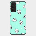 Cute Panda Blue Glass Case Cover For Samsung Galaxy A34 5G