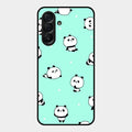 Cute Panda Blue Glass Case Cover For Samsung Galaxy A56 5G