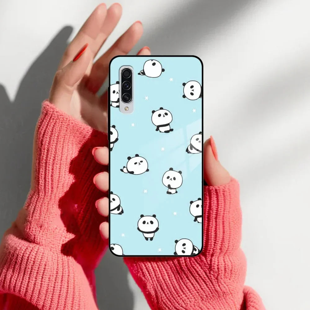 Cute Panda Blue Glass Case Cover For Samsung - ShopOnCliQ
