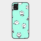 Cute Panda Blue Glass Case Cover For Samsung Galaxy F14 5G