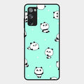 Cute Panda Blue Glass Case Cover For Samsung Galaxy S20 Fe 5G