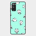 Cute Panda Blue Glass Case Cover For Samsung Galaxy S20 Fe 5G