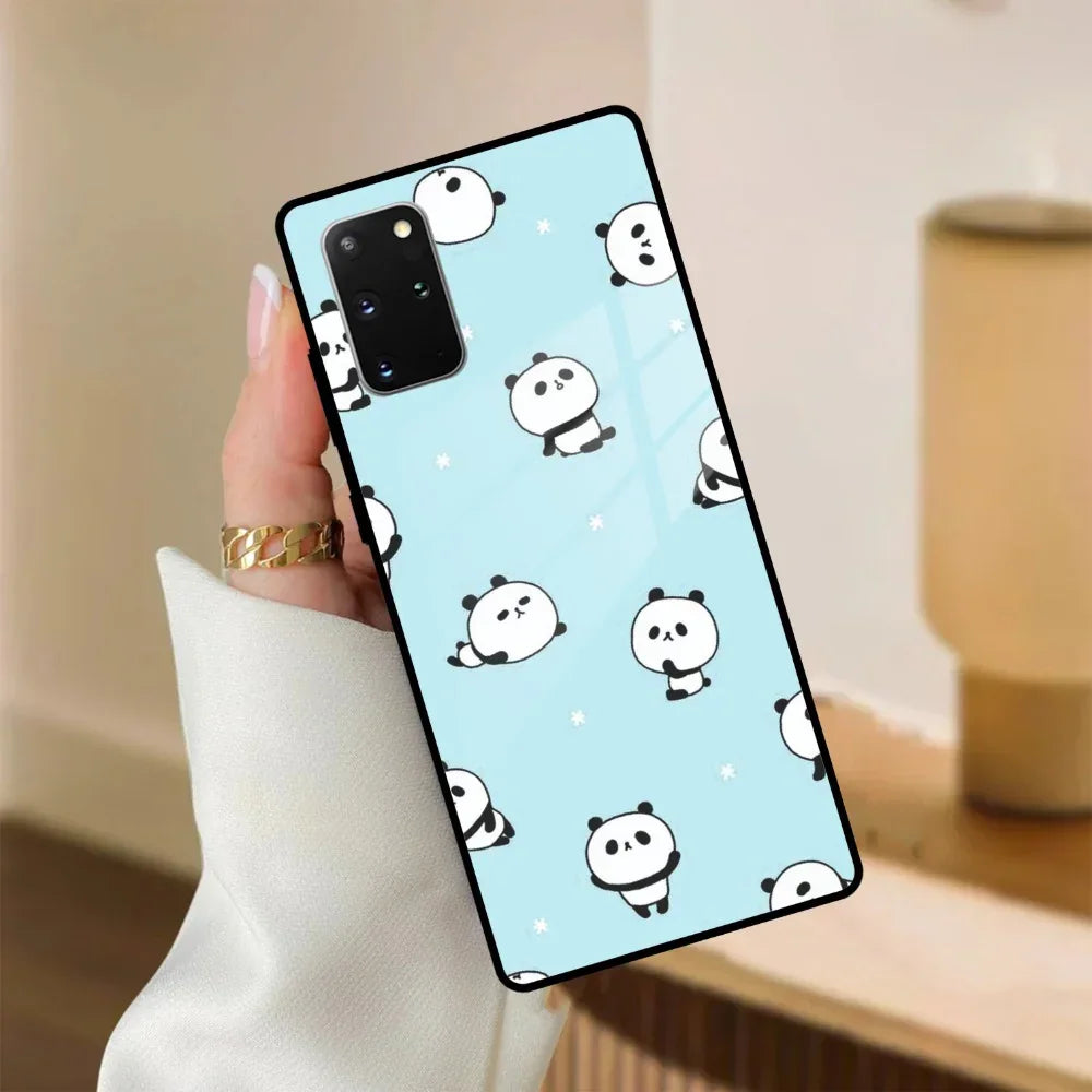 Cute Panda Blue Glass Case Cover For Samsung - ShopOnCliQ