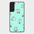 Cute Panda Blue Glass Case Cover For Samsung Galaxy S21 Fe 5G
