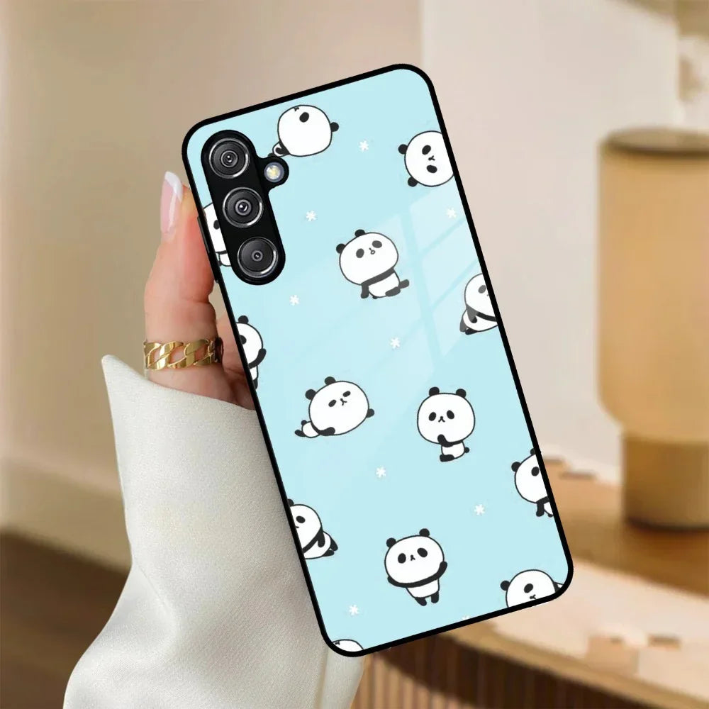 Cute Panda Blue Glass Case Cover For Samsung - ShopOnCliQ
