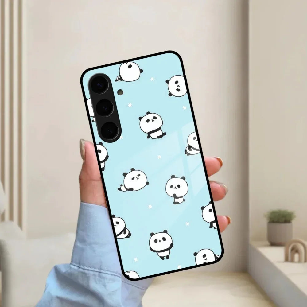 Cute Panda Blue Glass Case Cover For Samsung - ShopOnCliQ